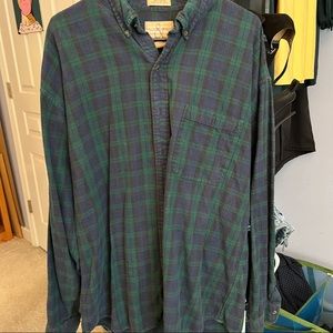 Blue and green flannel